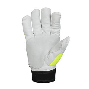 Top Grain Goatskin <b>Leather</b> Mechanic <b>Gardening</b> <b>Gloves</b> General Purpose Flexible Heat Resistant Durable Adjustable Wristband 11 oz - Product Image 2