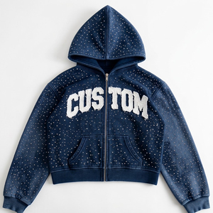 Sweat à capuche en molleton délavé pour homme, collection hiver, avec logo et couleurs personnalisés, 100 % coton, style streetwear, en promotion - Product Image 3