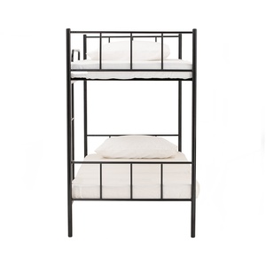 เตียงสองชั้นเหล็กสีดำสำหรับหอพัก อพาร์ทเมนต์ โรงแรม และโรงเรียน - Product Image 3