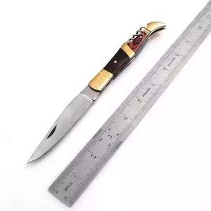 Cuchillo Plegable de Supervivencia Laguiole para Exteriores - Acero al Carbono y Mango de Hueso, Borde Parcialmente Serrado, Diseño Compacto para Camping y Senderismo - Product Image 6