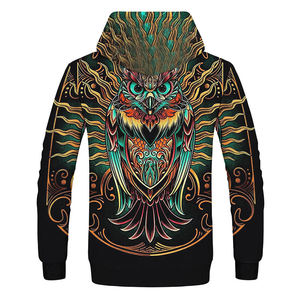 Sweat-shirts à capuche personnalisés pour hommes en coton et polyester, design brodé surdimensionné, impression numérique par sublimation personnalisée - Product Image 1