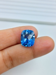 Topacio Azul de Londres Natural Facetado al por Mayor |   Corte almohadilla, limpio como el cristal, 9.55 ct - Product Image 1