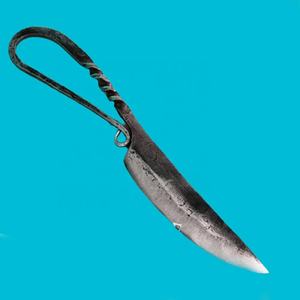 High Quality Hand Forged High Carbon Steel Antique Style Medieval Knife Full Tang Medieval Utility Knife With Leather Cover - Product Image 5