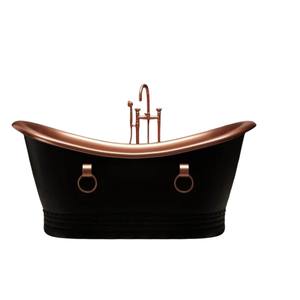 Fabricante Mayorista de Bañeras de Cobre Modernas, Ecológicas y Hechas a Mano, Bañera Ovalada de Cobre Independiente con Doble Deslizamiento - Product Image 5