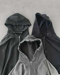 Sudadera con Capucha Personalizada Nesta Sports Designer para Hombre, 420GSM, Algodón French Terry, Cierre de Cremallera, Camuflaje, Lavado Ácido, Estilo Desgastado - Product Image 1