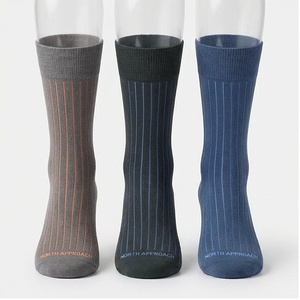 North Approach <b>Knee</b> <b>High</b> <b>Socks</b> Striped Breathable Spandex Polyester Adult Casual Autumn Wear - Product Image 1