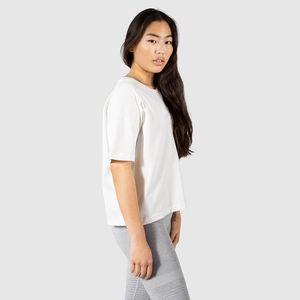 Nuevas camisetas deportivas personalizadas 100% algodón, lisas, ajustadas, con spandex, estilo crop top, para mujer, servicio OEM, venta al por mayor. - Product Image 2