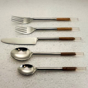 Bohemian <b>Flatware</b> <b>Set</b> With Agate Handles Dishwasher Safe Wedding Cutlery 5 Piece <b>Set</b> - Product Image 5