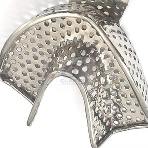 Bandeja de Impresión Dental Inferior Perforada de Acero Inoxidable Reutilizable y Autoclavable para Mandíbula, Bandeja de Impresión de Alginato CE ISO OEM - Product Image 6