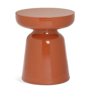 Table basse ronde en métal minimaliste moderne, table d'appoint orange rouille, meubles de salon de luxe, petite table d'appoint industrielle - Product Image 1