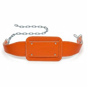 Cinturones de cuero PU para ejercicios con cadena, cinturón de levantamiento de pesas con cadena para entrenamiento con barra, cinturones de soporte lumbar protectores - Product Image 6