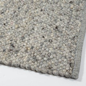 90% Wool/10% Cotton Loop Pile Handmade Scandinavian <b>Rugs</b> | Eco-Friendly Modern Textured Solid Color <b>Thin</b> Area Carpet | Custom - Product Image 3
