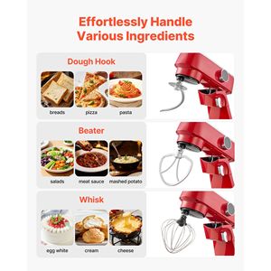 Impastatrice Elettrica da 800W con Ciotola da 7,8QT, 10 Velocità, Testa Inclinabile in Acciaio Inox, Capacità 6L - Product Image 2
