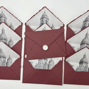 Deckled Liner <b>Envelopes</b> Wholesale Handmade Cotton Rag Paper Stationery Elegant Custom <b>Wedding</b> <b>Invitation</b> Supplies - Product Image 1