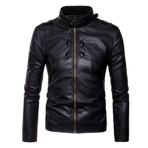 <b>Men's</b> Black Genuine <b>Leather</b> Biker <b>Jacket</b> Motorcycle Slim Fit Zip Up Moto <b>Jacket</b> Classic Fashion Outerwear - Product Image 1