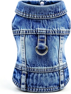 Chaleco de Mezclilla para Perro, Chaqueta para Mascotas de Color Sólido, Atuendo sin Mangas de Lujo para Todas las Estaciones - Product Image 1