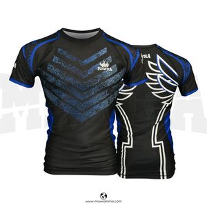 Rashguard Mawra de haute qualité, design personnalisé, tissu polyester/spandex, UPF50, respirant, maillot de compression court pour MMA - Product Image 2