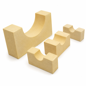 Bloc de support d'isolation thermique pour tuyaux de 200 mm Jirawala Parshwa Engineering Square, pince d'isolation thermique, résistance à la corrosion et aux produits chimiques - Product Image 1