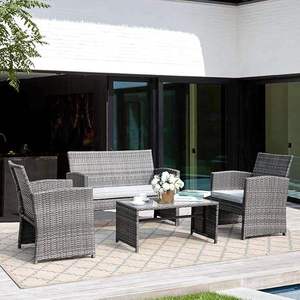 Offre Spéciale : Ensemble de Mobilier de Jardin Moderne pour Villa, Canapé et Repas Extérieur, avec Coussins de Siège de 10 cm, Logo Personnalisé, en Rotin PE Hydro, Phu Linh - Product Image 4