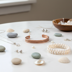 Bracelet de thérapie magnétique en cuivre pur - Jonc ouvert réglable pour soulager les douleurs arthritiques, bijou de bien-être et de guérison - Product Image 2