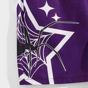 Pantalones Cortos de Malla para Hombre, Estilo Urbano, Holgados, con Gráfico de Telaraña, Hip Hop, Moda Casual de Verano - Product Image 2