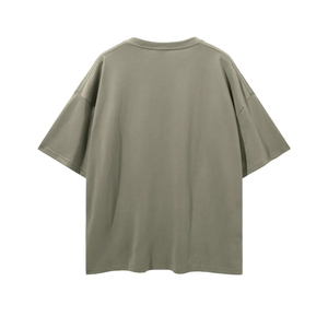 High Quality Vintage Oversized Knitted Cotton T-Shirt for Men Plus Size Custom Heavyweight Blank 100% Cotton Short Sleeve Neck - Product Image 6