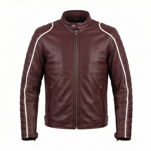 Veste de moto en cuir véritable pour homme de qualité supérieure, nouvelle arrivée, vestes de moto d'hiver, protections amovibles, personnalisables - Product Image 1