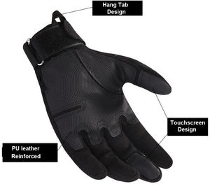 Gants de moto sportifs d'extérieur à doigts entiers avec protection des articulations et écran tactile, faible MOQ, 2026, OEM ODM, pour adultes, en promotion - Product Image 6