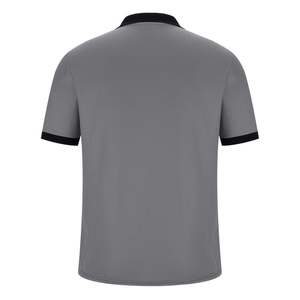 Men's Black And Beige Striped Short Sleeve Polo Shirt Knitted Casual Regular Fit With Pocket Color Blocked Design - Product Image 3