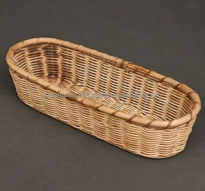 Recuerdos artesanales naturales hechos a mano, bandeja marrón de ratán pulido ecológica, plato de joyería decorativa de estilo de amor, forma ovalada - Product Image 3