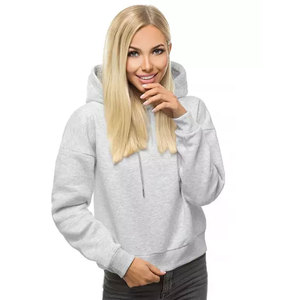 Sudadera con Capucha para Mujer, Color Sólido, 100% Algodón, Forro Polar, Secado Rápido, Transpirable, con Cordón Ajustable - Product Image 5