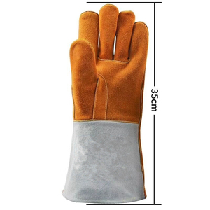 Guantes de Seguridad de Cuero Rojo para el Codo con Aislamiento Térmico para las Cuatro Estaciones, Uso Diario y en Exteriores, Ecológicos y Compatibles con Pantallas Táctiles - Product Image 2