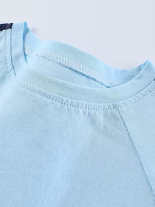 Kids Boys Cartoon Knitted Cotton Ringer T-Shirt Short Sleeve Printed Summer Casual Wear 80-130cm Customizable - Product Image 3