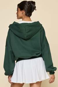 Sweat-shirt à capuche surdimensionné pour femme, fermeture éclair intégrale, veste décontractée streetwear, vêtements OEM ODM - Product Image 2