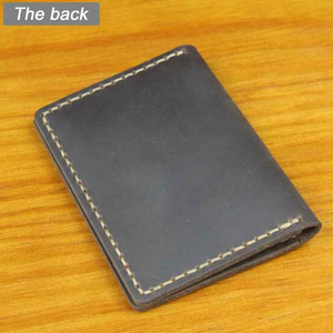 Vintage Genuine Leather <b>Card</b> <b>Holder</b> Bifold Short <b>Wallet</b> RFID <b>Card</b> Case for <b>Men</b> - Product Image 5