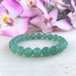 Natural Green Aventurine <b>Bracelet</b> Aventurine <b>Beaded</b> <b>Bracelet</b> For Healing Reiki Energy Jewelry Wholesale 8mm - Product Image 3