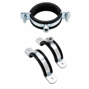 32NB 1.25" Serre-tube fendu robuste en acier galvanisé de haute qualité, revêtu de caoutchouc EPDM, avec support de suspension - Product Image 4
