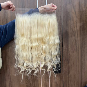 Extensiones de Cabello Humano Ondulado Rubio HD Invisible Suizo Frontal 13x6 de Vietnam con Nudo Pequeño para Venta al por Mayor 2026 - Product Image 4
