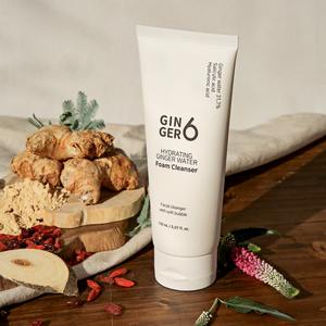 GINGER6 Nettoyant moussant à l'eau de gingembre 100% naturel avec acide hyaluronique pour peaux sujettes à l'acné, mousse quotidienne douce et apaisante - Product Image 5