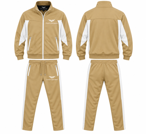 Conjunto Deportivo Cortavientos para Hombre FURAT LEATHERS Blanco y Negro, Conjunto de 2 Piezas de Algodón Ecológico para Invierno, Ligero y Medio Peso - Product Image 1