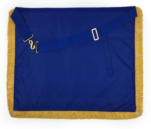 Ensemble complet de regalia maçonnique artisanal provincial, brodé, selon la réglementation anglaise, avec tablier en cuir, col et ruban brodés - Product Image 4