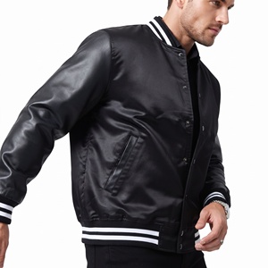 Veste universitaire en polyester satiné KVJ17 pour hommes et femmes, col montant, manteau d'hiver, broderie, respirant, écologique, séchage rapide - Product Image 6