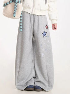 Pantalones Anchos Retro Estilo Y2K para Mujer, Pantalones Holgados de Cintura Alta, Estilo Hip Hop, Ropa Urbana Americana, Pantalones Deportivos Vintage con Letras para Mujer, Primavera - Product Image 2