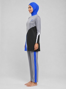 Ensemble burkini confortable, respirant, durable et modeste, burkinis islamiques 2 pièces, imprimé cristal, coupe haute, séchage rapide, taille OEM - Product Image 2