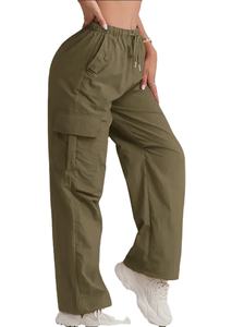 Pantalon cargo tendance et uni Vente en gros OEM ODM de pantalons cargo mode pour femmes Jogging cargo 6 poches Pantalon cargo Approvisionnement direct d'usine - Product Image 2