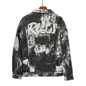 Chaqueta de mezclilla personalizada para mujer, estilo urbano, con botones, lavado ligero, estilo dulce de otoño, manga larga, chaqueta de mezclilla gruesa - Product Image 2
