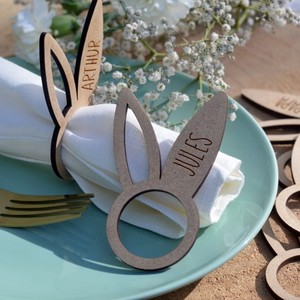 Personalized wooden mdf custom design and logo table wedding Napkin <b>Rings</b> Modern Design Wedding Table Decoration - Product Image 4