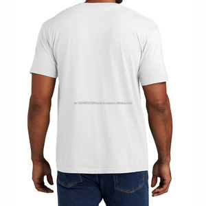 T-shirts pour hommes de fabrication professionnelle, haute qualité, 100% coton, vêtements décontractés à la mode, manches courtes, col rond, coupe ajustée, motif uni - Product Image 3