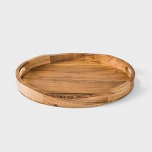 Handmade Classic Design Durable <b>Wooden</b> <b>Round</b> Serving Tray for Wedding Occasions - Product Image 2