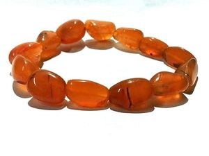 Pulsera de cristal con cuentas de cornalina roja Tripura, cuentas de 8 mm, piedra de cristal, joyería de moda para hombres. - Product Image 6